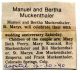 Anniversary- Muckenthaler, Manuel and Bertha
