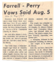 Marriage- Farrell, Thomasa-Perry, Larry