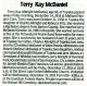 Obituary- McDaniel, Terry