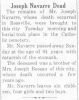 Obituary- Navarre, Joseph d. 1912 1