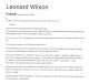 Obituary- Wilson, Leonard