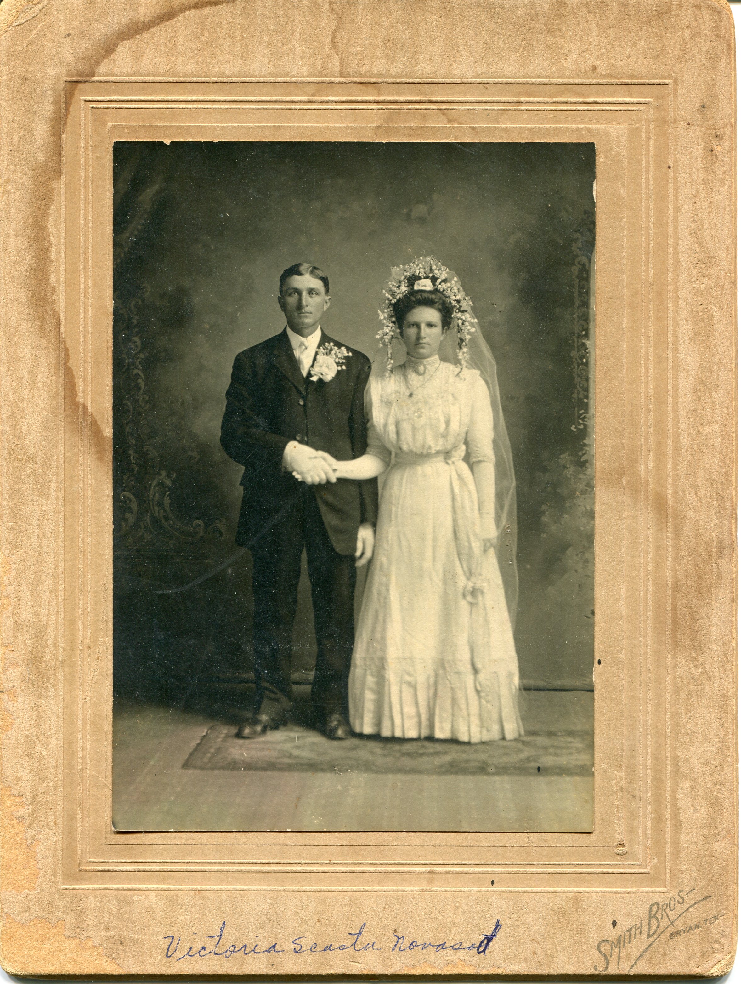 Photo- Marriage Portrait of Charles and Victoria Novosad